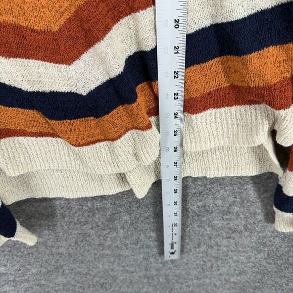 Maurices Sweater Pullover Women L Large Brown Striped Knit Long Sleeve Acrylic - Picture 6 of 7